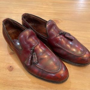 Allen Edmonds Saratoga 8773 Men’s Size 9.5 D Burgundy Loafers Made In US Vibram